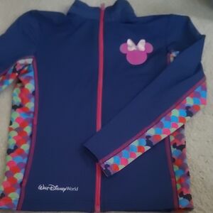 Disney Blue Rashguard Swimwear with Geometric Trim